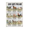 God Says You are Christian Floral Frame Wooden Jigsaw Puzzle 500 Pieces