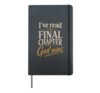 God Wins Final Chapter Christian Bible Verse Faith Hardcover Journal, Black