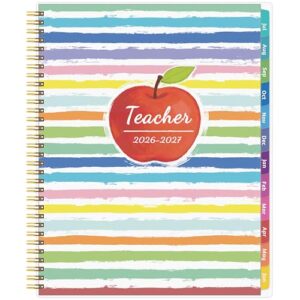 GoiUnlt Teacher Planner 2026-2027, JUL. 2026 – JUN. 2027, Lesson Planner 2026-2027 Academic Year, with Tabs, Thick Paper, 2-Sided Pocket, 8.6″ x 11″ Daily Weekly and Monthly Calendar with 8 Periods