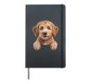 Goldendoodle Funny Peeking Golden Doodle Dog Lover Hardcover Journal, Black