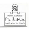 Goldendoodle Peeking from the Classroom of Stamp, Duo Hand Mount