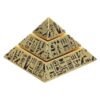 Golden Resin Pyramid Fidget Spinner Sculpture for Home and Study Desk