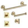 Gold Finished Modern Bathroom Towel Rack Set