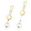 Gold Lanyard Retractable Badge Reel ID Card Holder Necklace, 2Pcs
