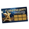 Gold Star Safety Scratch Off Cards (100 Cards) - Workplace Safety Scratch Off Game Tickets