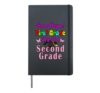 Goodbye First Grade Hello Second Grade Girl Class Elementary Hardcover Journal, Black