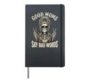 Good Moms Say Bad Words & Messy Bun Skeleton Hardcover Journal, Black