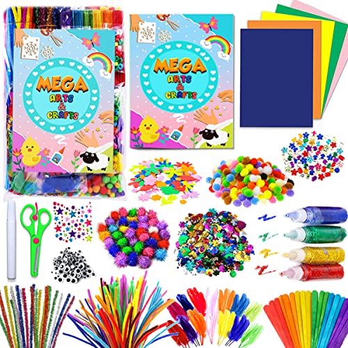 Goody King Arts and Crafts Supplies for Kids - All in One Kid Crafts Toddler Activities Kids School Supplies Age 4 5 6 7 8 Years Old Craft Art Supply Kit Kindergarten Homeschool