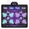 Goplus 2-Player Dance Mat, Electronic Dancing Music Playmat w/LED Lights