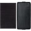 GORILLA GRIP HydroABSORB™ Door Mat, 29x17, Black and Boot Tray, 32x16, Black Bundle