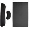 GORILLA GRIP Keyboard and Mouse Wrist Rest, Black and Chair Mat, 45x28, Black Bundle