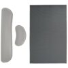 GORILLA GRIP Keyboard and Mouse Wrist Rest, Gray and Chair Mat, 45x28, Gray Bundle