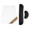 GORILLA GRIP Office Chair Mat, 29x47, Clear and Keyboard and Mouse Wrist Rest, Black Bundle