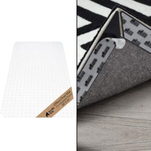 GORILLA GRIP Office Chair Mat, 29x47, Clear and Rug Corner Grippers, OneSize, Black Bundle