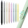 Gorofit 8 Colored Appearance Black Gel Pens, 0.7mm Pen Tip, Smooth Writing
