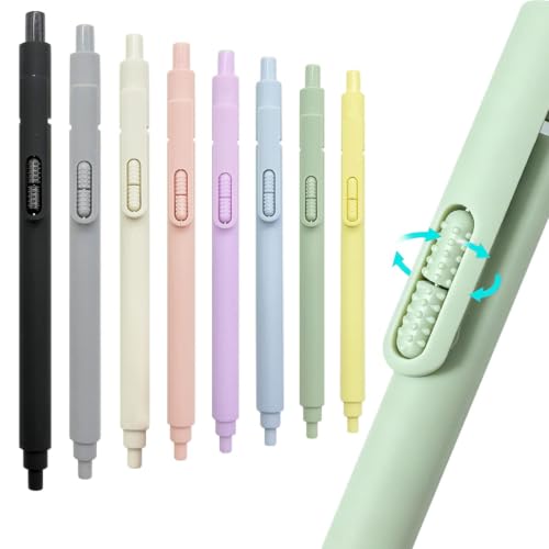 Gorofit 8 Colored Appearance Black Gel Pens, 0.7mm Pen Tip, Smooth Writing