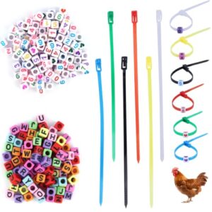 Gosknor 100pcs Chicken Leg Bands, Colorful Identification Leg Band