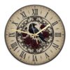 Gothic Raven and Rose Halloween Wall Clock