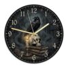 Gothic Raven and Skull Decorative Halloween Wall Clock