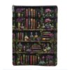 Gothic Skull Book Sleeve, Cute Black Goth Book Pouch Protector Zipper Cover