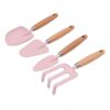 GOTOTOP 4 Pcs Kids Garden Tool Set with Wooden Handle Iron Head, 7 Inch