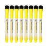 GOUDOGEDC 8Pcs Yellow Magnetic Whiteboard Pen Writing Drawing Erasable Board Marker Office Supplies Erasable Whiteboard Pen Dry Erase and Wet Erase Markers Markers for Highlighters