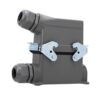GOWENIC Heavy Duty Connector 16 Core Industrial Aviation Connector IP68 Double Port Side Inlet Outlet Silver Plated Copper Screw Connection for Server Power Equipment Solar