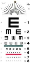 Grafco 1241 Illiterate Hanging Eye Chart, 20' Distance, 22" Length x 11" Width