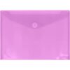 Grafoplás Pack of 10 Plastic Envelopes | Velcro | Folio Plus | Lavender | Multiline | 33.5 x 24 cm | Translucent Lined Polypropylene | Perfect for A4 Documents
