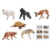 Gralara Jungles Animal Playset Imaginative Play, Wild Animal Model Set BL-10211 Snow Sheep, Orangutan, Cougar, Hyena, Alligator Snapping Turtle, Pronghorn 103g