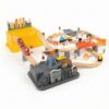 Gralara Wooden Train Set with Tracks Interlocking Wooden Train Track Set Powered Railway for Children, Boys