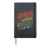 Grandad Warning May Nap Suddenly At Any Time Grandpa Retro Hardcover Journal, Black