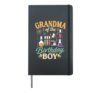 Grandma Of The Birthday Boy Science Birthday Party Hardcover Journal, Black