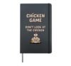 Graphic Tee Chicken Game Men Women Teens Kids Funny Meme Hardcover Journal, Black