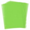 Grass Green Binder Dividers with Tabs, 8-Tab Sturdy Plastic Dividers