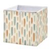 Gravopti Watercolor Print 11 Inch Storage Cube Bin, Foldable Decorative Fabric Storage Basket with Handles for Closet Shelves, Clothes, Books & Bedroom Organization, 1-Pack