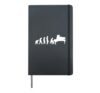 Great Piano Evolution Gift Pianist Music Hardcover Journal, Black