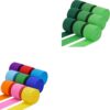 Green Crepe Paper Streamers 9 Rolls 738ft and Rainbow Crepe Paper Streamers 9 Rolls 738ft, 1.77 Inch x 82 Ft/Roll