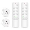 Greencycle Remote Control Outlet Plug with Timer Switch 2 Kits,No Wiring