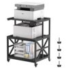 GreenForest Folding Desk No Assembly and Printer Stand, Black