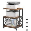 GreenForest Heavy Duty PC Stand and Printer Stand, Walnut