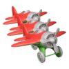 Green Toys Airplane, Red/Green - Pretend Play, Motor Skills, Kids Toy Vehicle. No BPA, phthalates, PVC. Dishwasher Safe, Recycled Plastic, Made in USA. (Pack of 3)