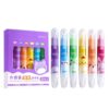 GreLemon 6Pcs Colorful Erasable Highlighters Slanted Tip Fluorescence Highlighter Marker for Note Taking Highlighting Journaling Colorful Fluorescent Pencils