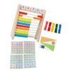 GreLemon Wooden Abacus Includes Operations Table Number Card Math Learning Tool for Kindergarten Preschool School Early Education Counting Tool