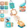 GRESEESM Busy Board Montessori Toy for 1 Year Old Boy Gifts, Travel Toys for Toddler 1-3, Sensory Activity Airplane Essential, Baby Boys Birthday Gift, Easter Basket & Stocking Stuffers