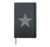 Grey Star on Multiple Colours Hardcover Journal, Black