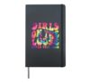 Groovy Front And Back Fall Autumn In My Pumpkin Spice Era Hardcover Journal, Black