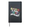 Groovy Just A Girl From Detroit MICHIGAN Mother's Day 2023 Hardcover Journal, Black