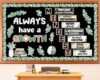 Growth Mindset Bulletin Board Set Motivational Classroom Decor Always Have a Growth Bulletin Board Decoration Inspirational Affirmations Paper Cutouts for Back to School Wall Door Decor(Eucalyptus)