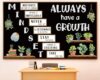 Growth Mindset Bulletin Board Set Plant Bookshelf Poster Positive Educational Sayings Accents Decoration Inspiration Classroom Wall Display Set Brain Cutouts for School Office Home Classroom Wall